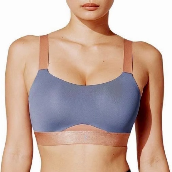 ThirdLove Kinetic Adjustable Everyday Sports Bra Built In Cups Blue Granite 40C - Picture 2 of 6